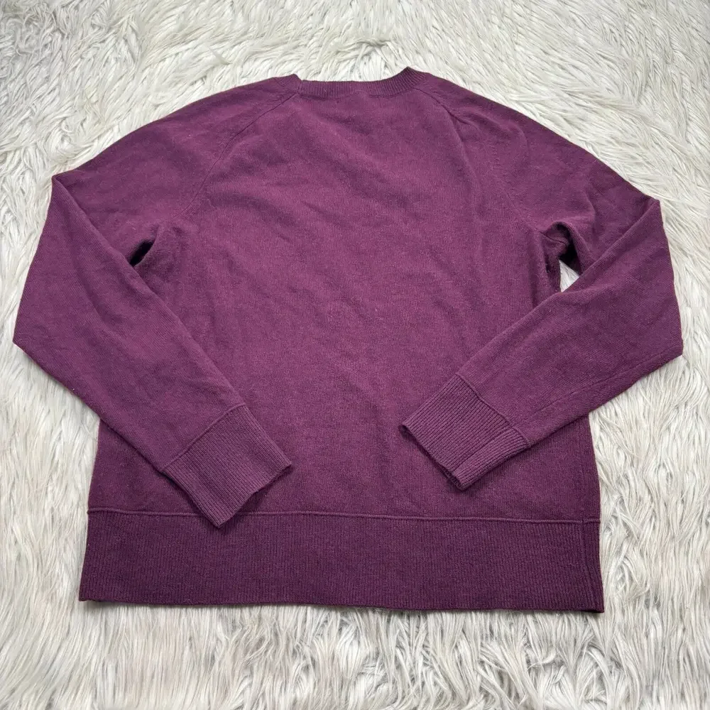 Banana Republic Women's S Purple Crew Pullover Sweater Italian Merino Blend - Picture 4 of 4